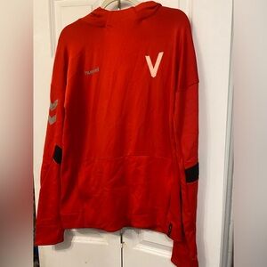 Hummel red sweatshirt with hood